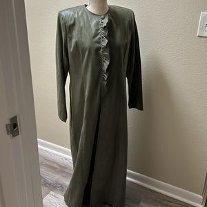 3-piece Pantsuit with Maxi Coat Jacket